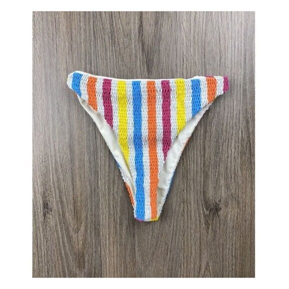 Tularosa Revolve Rainbow Striped Sammie Carnival Bikini Bottom Only -Size XS - Picture 4 of 8